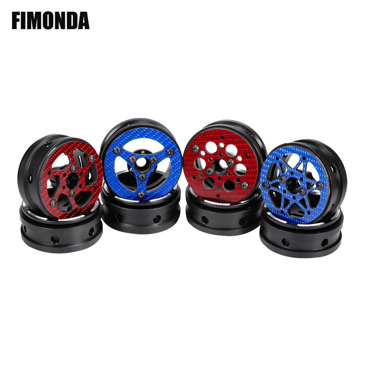 Rc Crawler 4X4 - 1.9 Inch Coloured Carbon Fiber Wheel