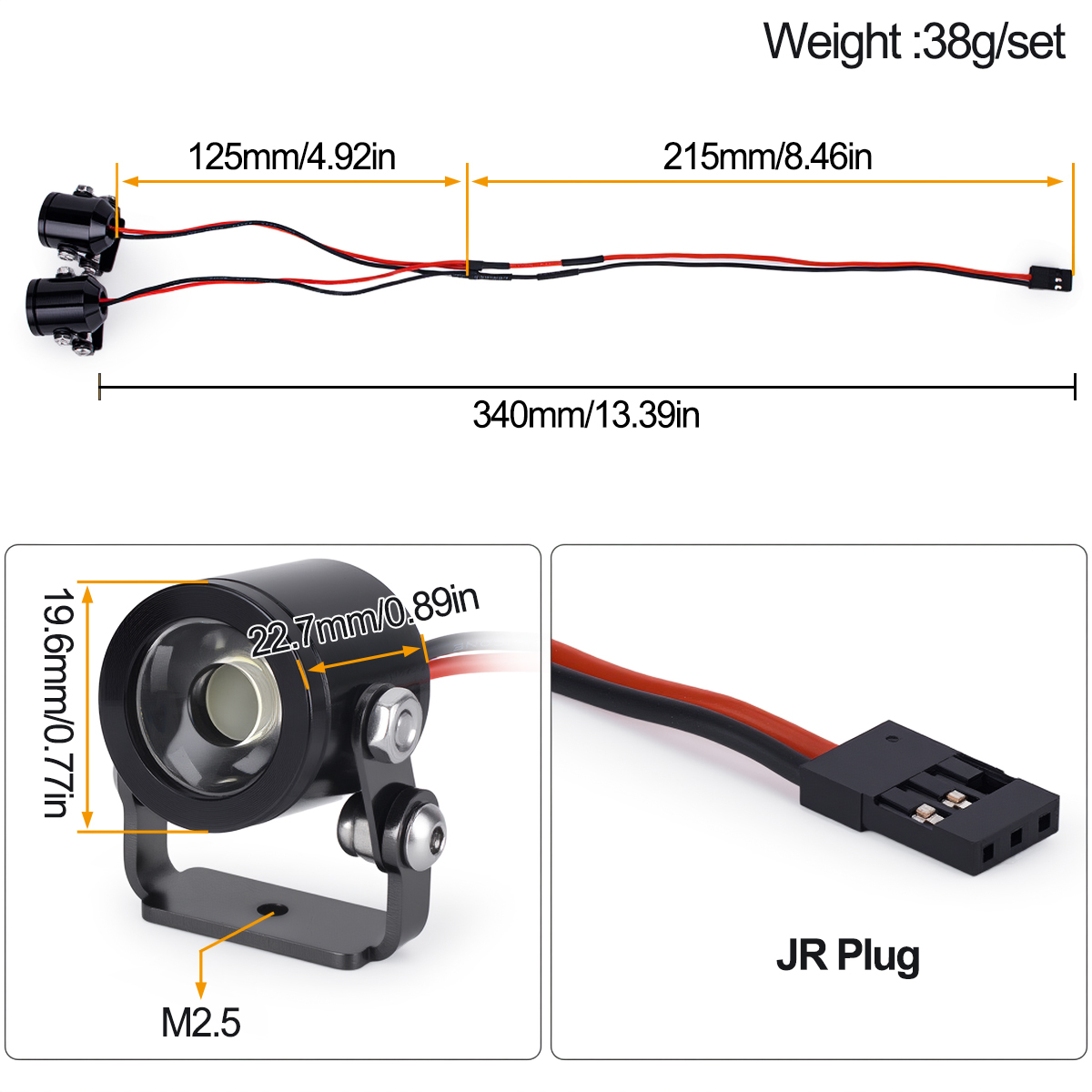 RC Car LED Light Headlight Spo - огляд і ціна Rc Crawler 4X4