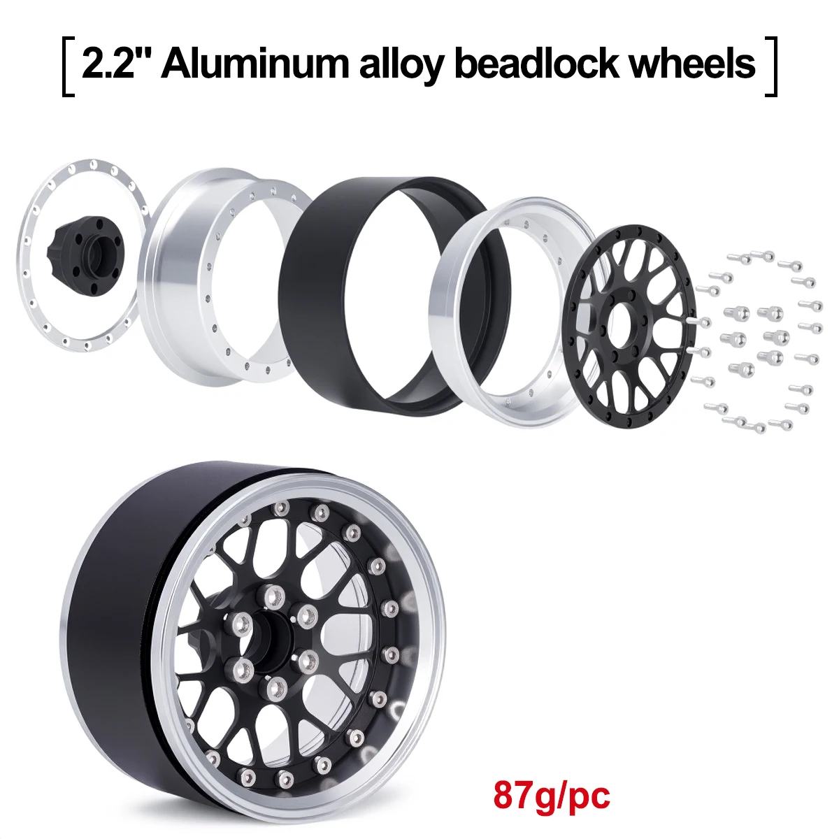 2.2 Inch Aluminum Beadlock Whe - огляд і ціна Rc Crawler 4X4