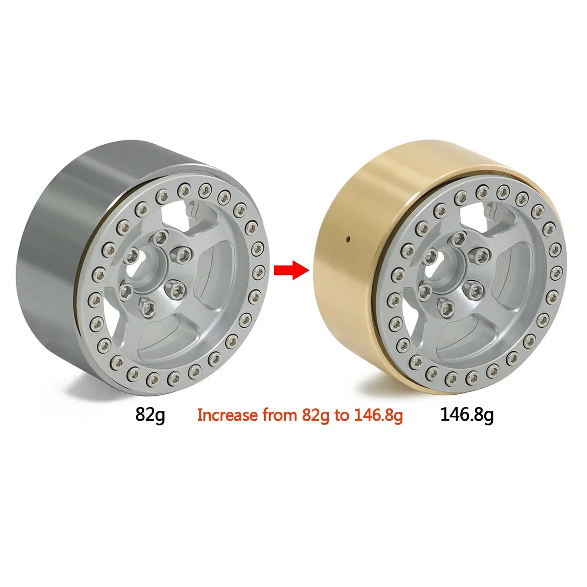 95g Brass 1.9 Inch Beadlock Wh - огляд і ціна Rc Crawler 4X4